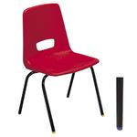 Group D (9-13 Year Old) Classroom Chair - Red (8/pk)