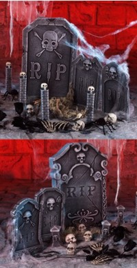 Unbranded Gruesome Horror - 54cm Tombstone n Accessories