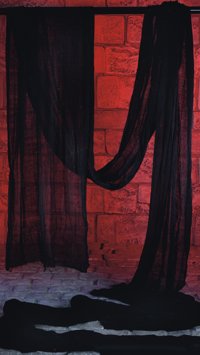 Unbranded Gruesome Horror - Black Muslin Roll 91cm x 25m