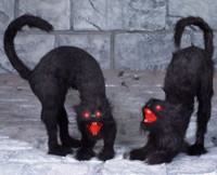 Unbranded Gruesome Horror - Long Haired Cat (Light up Eyes)