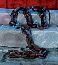 Coils of chain make a really effective decoration and can turn a room into a dungeon. There are a wi