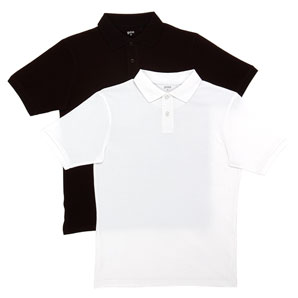 Guise Polo Shirts- Black and White- Extra Large- Pack of 2
