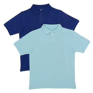 Guise Polo Shirts- Royal Blue and Sky Blue- Large- Pack of 2