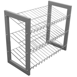 From high heels to trainers, this chrome and gunmetal finish shoe rack is big enough to hold all