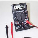 A multimeter for automotive and household use with 19 scales including AC & DC volts, DC