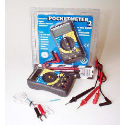 A multimeter for automotive and household use with 19 scales including AC & DC volts, DC