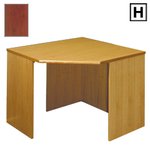 (H) Scandinavian Real Wood Veneer Corner Table-Mahogany