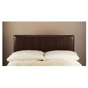Unbranded Haddon Faux Leather Double Headboard, Chocolate