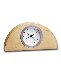 Light Wood Half Moon Mantel Clock