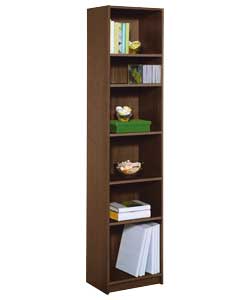 Unbranded Half Width Tall Extra Deep Walnut Finish Bookcase