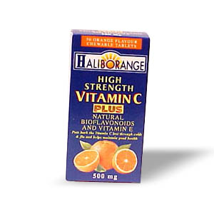 Orange flavoured chewable tablet
