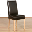 The Halo Manhattan leather dining chair is available in a number of different leathers and dark or
