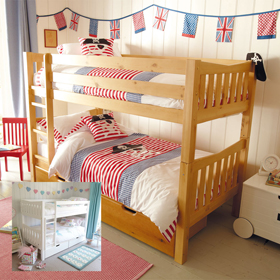 Unbranded Hamptons Bunk Bed with Underbed Drawers