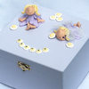 A handmade personalised jewellery box festooned with fairy friends - perfect for keeping her trinket