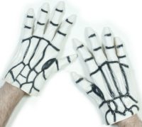 Latex Rubber Skeleton Gloves.  Ideal for Grim Reaper Costumes