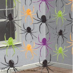 Hanging Spider String Decoration - 12.8m