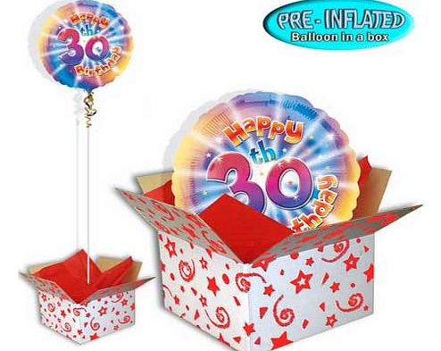 Pre inflated 18 inch foil ballon. Delivered inflated with helium in a coloured tissue paper lined box. This product has a float time of approximately 7 days from day of dispatch. Pre inflated 18 inch balloon. Foil balloon. EAN: AAB2591001.