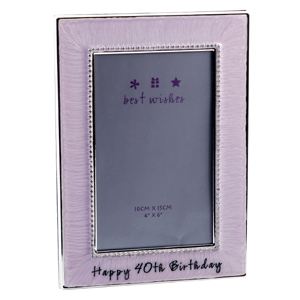 Unbranded Happy 40th Birthday Best Wishes Photo Frame