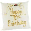 The `Happy 70th Birthday` handpainted silk pillow is of exceptional quality and standard making