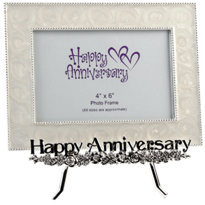 Unbranded Happy Anniversary Easel Style Photo Frame