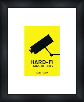 HARD-FI Stars of CCTV - Custom Framed Original Ad 29x24cm 23mm black wood frame with white mat Glaze