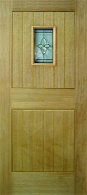 Unbranded Hardwood Stsble 1 Light Glazed Door 78x30