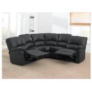 Unbranded Harlowe Leather Corner Sofa, Black
