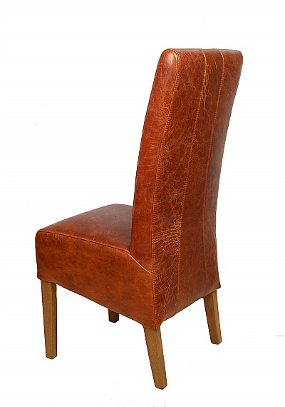 Unbranded Havana Florence Antiqued Leather Dining Chair -