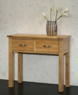Unbranded Havana Oak 2 Drawer Hall Table - Blonde