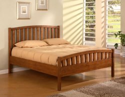 Unbranded Havana Oak 5 Slatted Bed - Dark