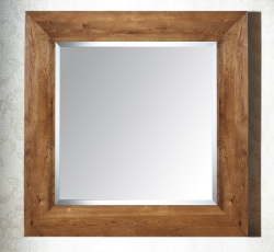 Unbranded Havana Oak Square Mirror - Dark