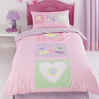 Hearts and Flowers Bedding: Cotton. Curtains and t