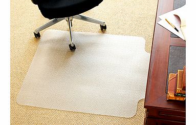 If you use a wheeled office chair, youll know the damage it can do to your carpet. This carpet protector is shaped to fit neatly under the recess of your desk. It dissipates static electricity and provides a smooth rolling surface for your chair.Mad