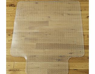 If you use a wheeled office chair, youll know the damage it can do to hard flooring. Because all your weight is focused at the castors, wooden and laminate flooring can get horribly scratched and pitted. This carpet protector is shaped to fit neatly