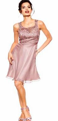 A stunning cocktail dress, perfect for any special occasion! Lace bodice, front and back, decorated with pretty sequins for that extra sparkle. With a flowing chiffon skirt with satin lining and concealed side zip fastening. Heine Dress Features: Was