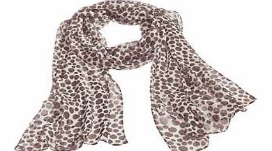 Polka-dot chiffon scarf. Highly fashionable and perfect for any occasion. Heine Scarf Features: Washable 100% Polyester Approx. 180 x 20 cm (71 x 8 ins)