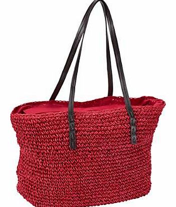 The perfect summer bag! Straw bag with two handles and zip fastening. This bag is expandable so it will be ideal to take on holiday and use as a beach bag, as well as looking stylish for use when out shopping. Brand: Heine Lining with inner pockets 1