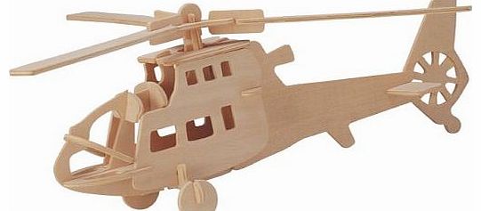 Unbranded Helicopter - Woodcraft Construction Kit- Quay