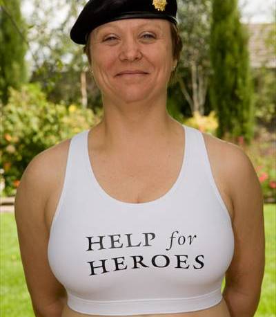 Unbranded Help for Heroes SuperSport Bra modelled by WO2