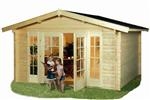 Unbranded Helston 3 and 4: Side Canopy (3m) 120 x 330 - Natural Timber