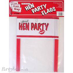 Hen Night party flags - pack of 6