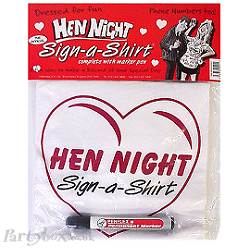 Hen Night - Sign-a-T-shirt pack