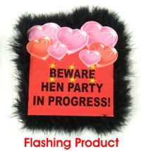 Wear this flashing brooch on the way to the party then set it up on your table to let everyone know 