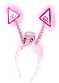 Great value fluffy pink boppers that warn everyone that the hen party has arrived. The card is remov