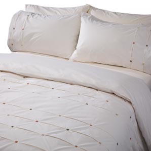 Jonelle Henley bed linen. 100% cotton. Modern plea