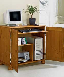 Size (H)74, (W)83, (D)46cm.Solid pine furniture (excluding backs and drawer bases) with turned feet 