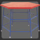 Padded Hexagonal Movement Table. 840mm (2ft9in) high