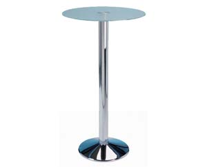 Unbranded High glass top column tables