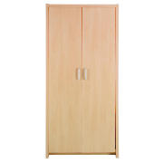 This Hollowcore double wardrobe comes in a beech effect finish, with silver plastic handles. This 2 