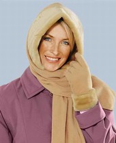 Unbranded HOOD/SCARF   MATCHING GLOVES